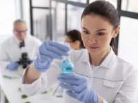 mulher-com-tiro-medio-com-substancia-quimica